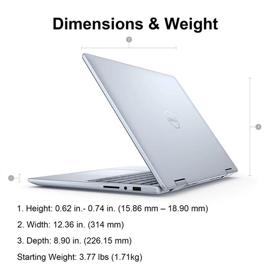 Dell Inspiron 14 2-in-1 | Intel Core 7 ⚡ | 64GB DDR5 | 4TB SSD 💾 | FHD Touch 📷