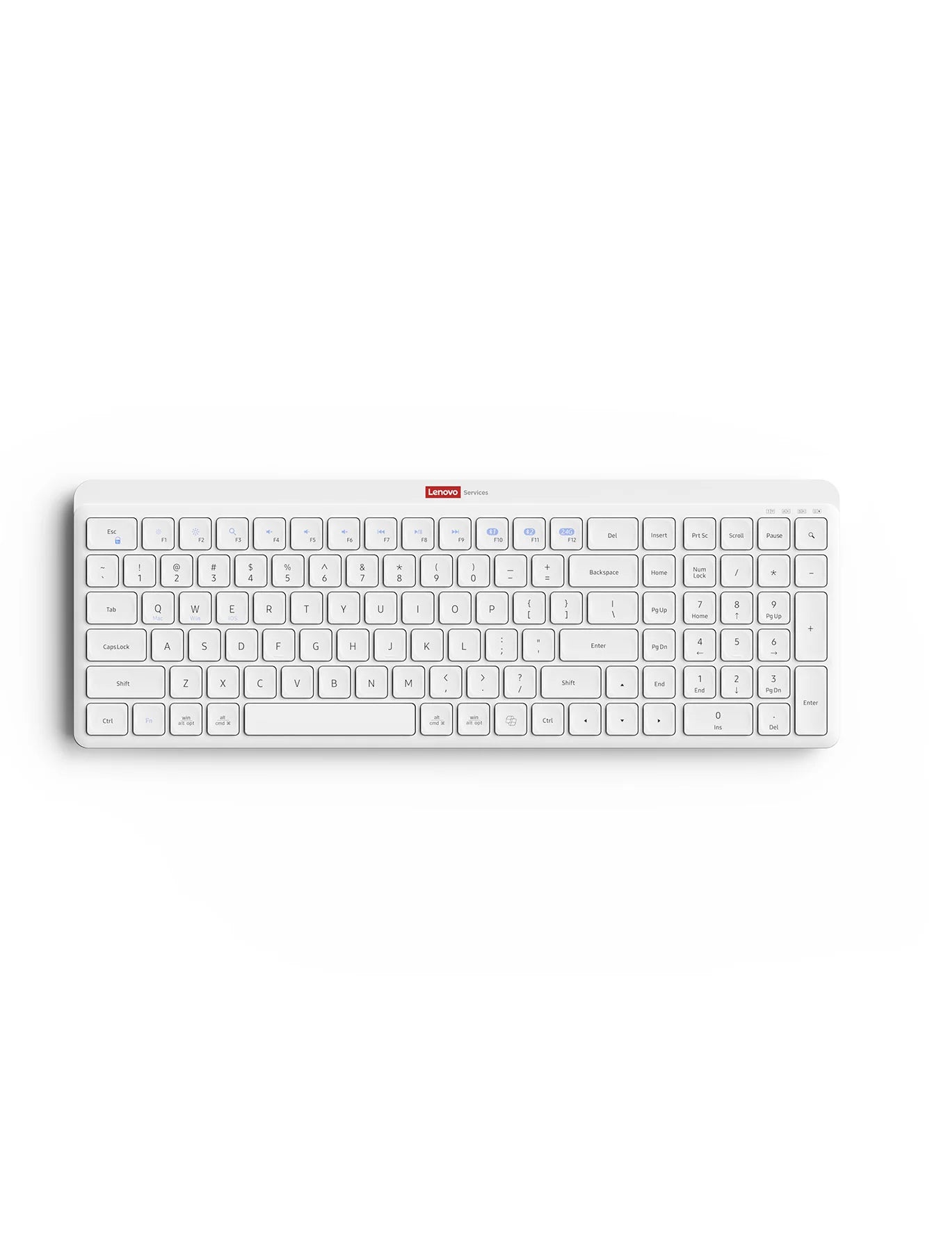 Lenovo Dual-Mode Wireless Rechargeable Keyboard – Bluetooth & 2.4GHz Multi-Device Office Keyboard with Long Battery Life for Business & Home