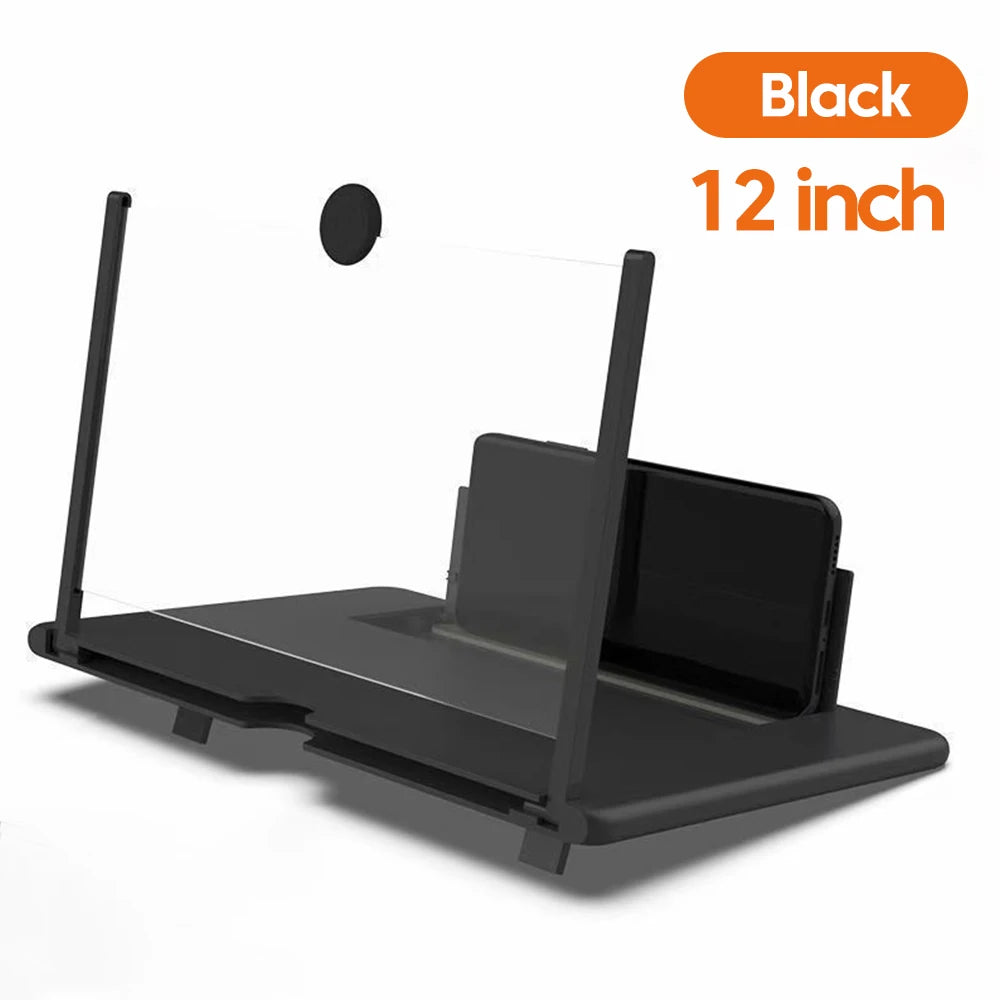 12/10-Inch Mobile Phone Screen Amplifier – HD Portable Video Magnifier Stand & Phone Holder