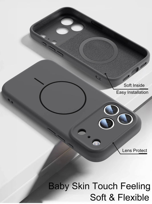 ๐ ๐ฑโจ Magnetic Liquid Silicone MagSafe Case for iPhone