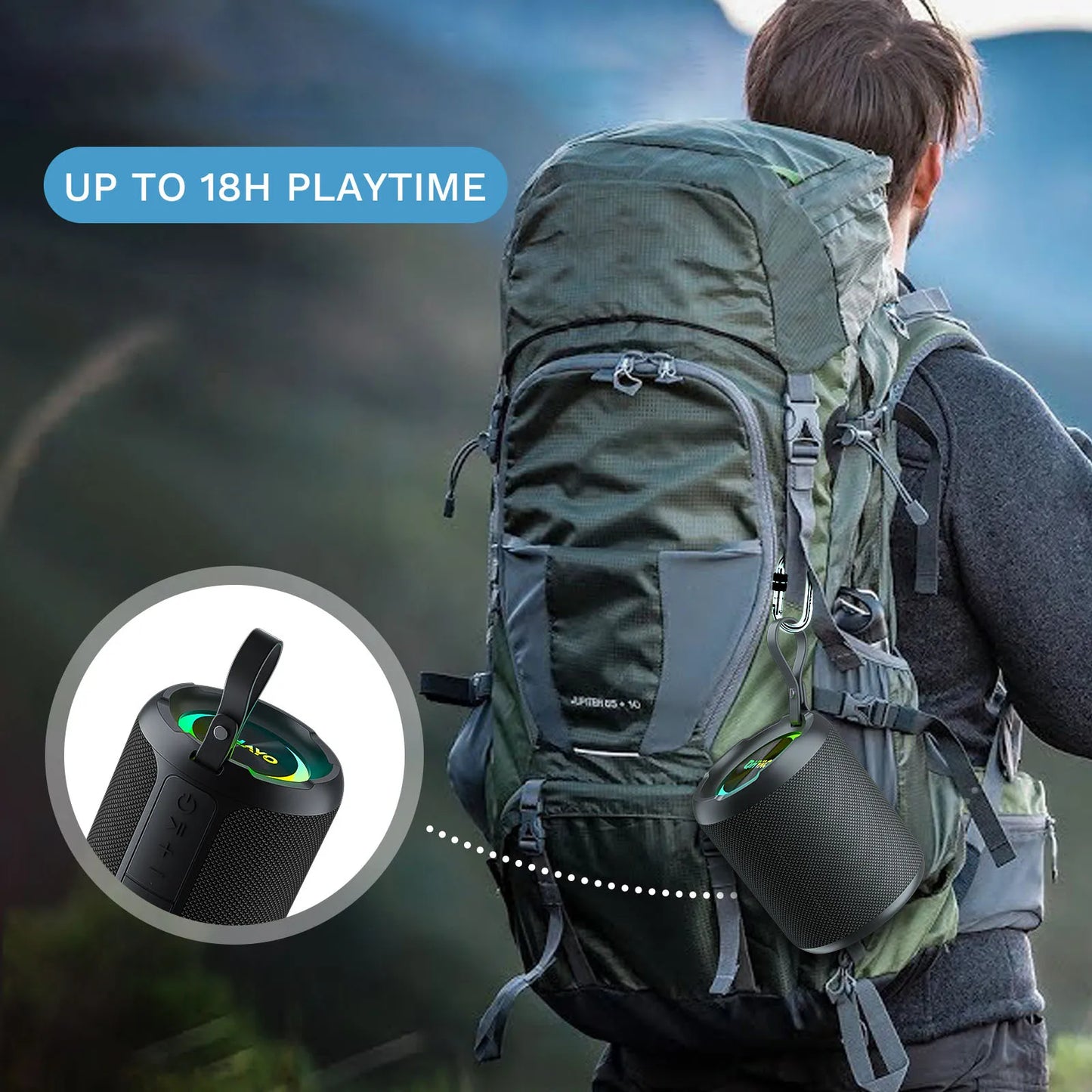 OHAYO 40W Waterproof Wireless Speaker | RGB Lights, TWS Pairing & Deep Bass Sound