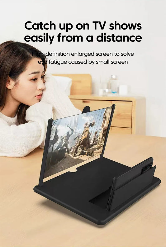 12/10-Inch Mobile Phone Screen Amplifier – HD Portable Video Magnifier Stand & Phone Holder