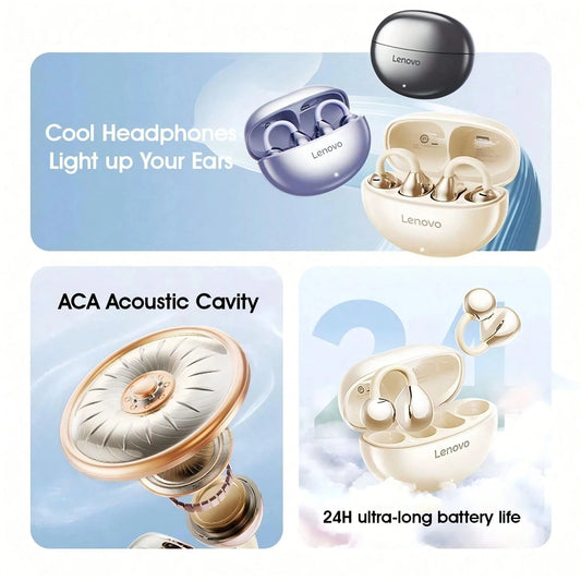 ๐ง Lenovo TA410 | Ultra-Lightweight โก | Stable Fit ๐ | Bluetooth 5.4 ๐ก | Hi-Fi Spatial Sound ๐