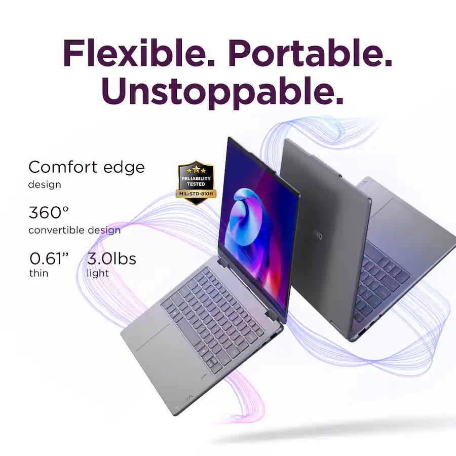 Lenovo Yoga 7i 2-in-1 (14” Intel) – 360° Convertible AI Laptop | Intel Core Ultra | 14” OLED Touchscreen | Ultra Thin & Lightweight