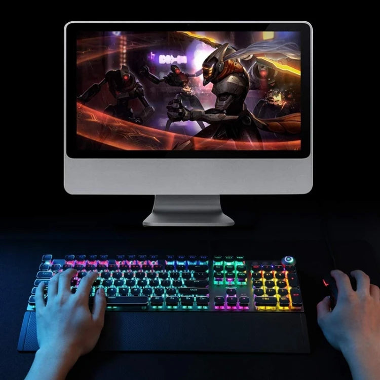 AULA F2088 Wired Mechanical Gaming Keyboard – 108 Keys, Blue Switch, RGB Backlit, USB Full-Size Metal Panel (English Layout)