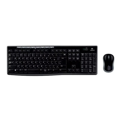 Logitech MK270 Wireless Keyboard & Mouse Combo | 2.4GHz USB Receiver | Full-Size Keyboard | Long Battery Life | Reliable Office Set | Black