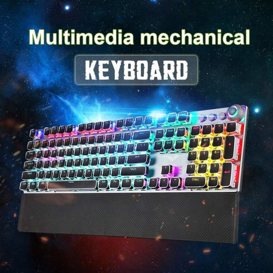 AULA F2088 Wired Mechanical Gaming Keyboard – 108 Keys, Blue Switch, RGB Backlit, USB Full-Size Metal Panel (English Layout)