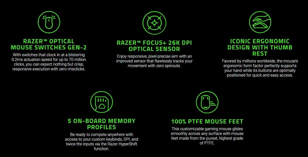 Razer Basilisk V3 Gaming Mouse – 26,000 DPI Optical Sensor, Customizable RGB Chroma, E-Sports Performance Mous