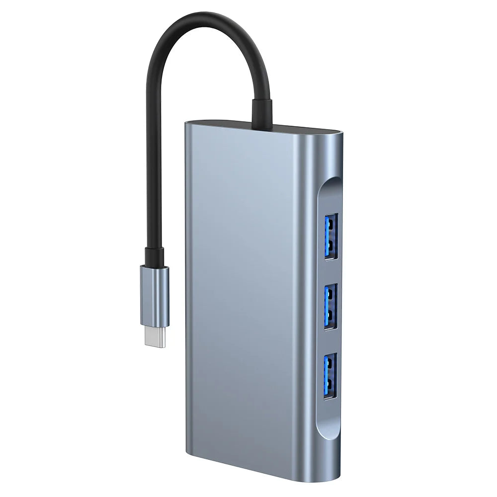 USB-C Docking Station 7-in-1 Hub with HDMI, VGA, USB 3.0, SD Card Reader, RJ45 Ethernet & PD Fast Charging