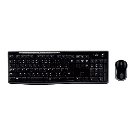 Logitech MK270 Wireless Keyboard & Mouse Combo | 2.4GHz USB Receiver | Full-Size Keyboard | Long Battery Life | Reliable Office Set | Black