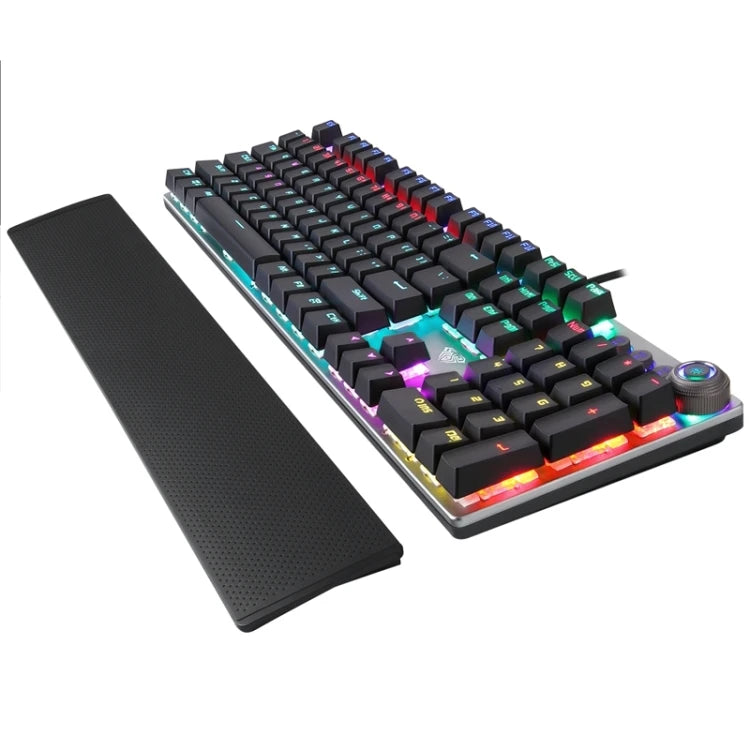 AULA F2088 Wired Mechanical Gaming Keyboard – 108 Keys, Blue Switch, RGB Backlit, USB Full-Size Metal Panel (English Layout)