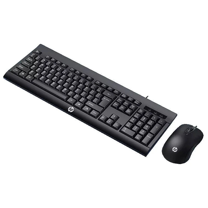 HP KM100 Wired Keyboard & Mouse Combo | USB Plug & Play | Lightweight | Silent Typing | Full-Size Keyboard | Office & Gaming Set