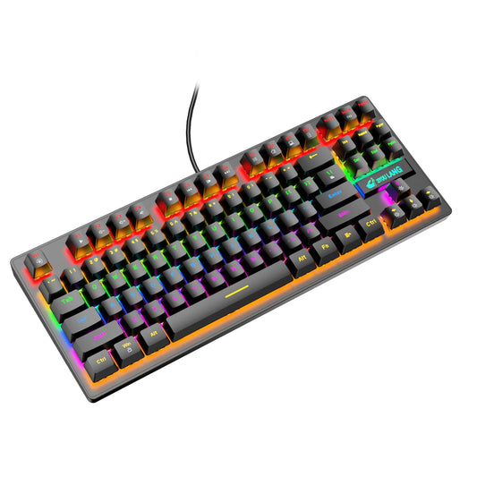 K2 Punk Mechanical Keyboard 87 Keys – Compact TKL Gaming & Office Keyboard for Laptop & Desktop