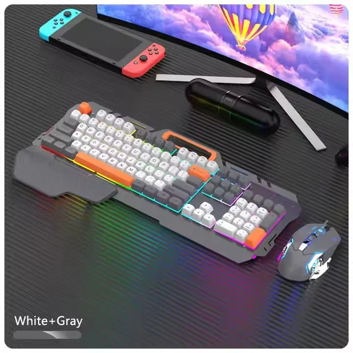 Best Gaming RGB Backlit Keyboard and Mouse Combo – Metal Wired Gaming Set for Desktop, Laptop & Office Use