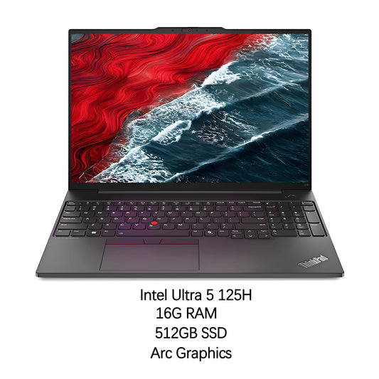 Lenovo ThinkPad E16 Business Laptop | Intel Core Ultra 5 125H | 16GB RAM | 512GB SSD | 16" FHD IPS | Intel Arc Graphics | Windows 11