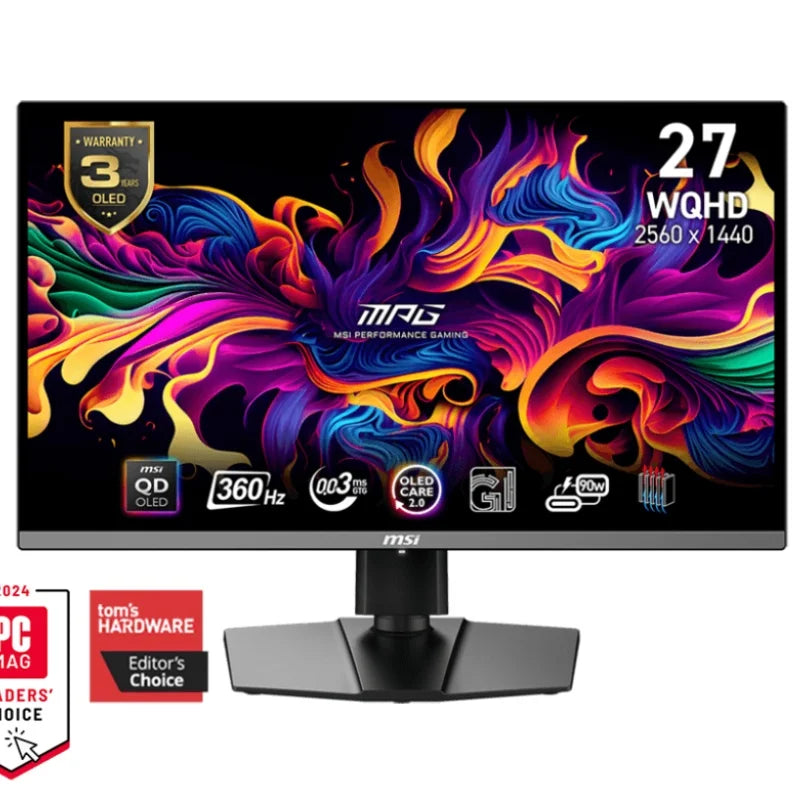 MSI MPG 271QRX 27" QD-OLED Gaming Monitor | 2560×1440, 360Hz, 0.03ms