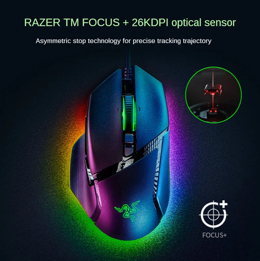 Razer Basilisk V3 Gaming Mouse – 26,000 DPI Optical Sensor, Customizable RGB Chroma, E-Sports Performance Mous