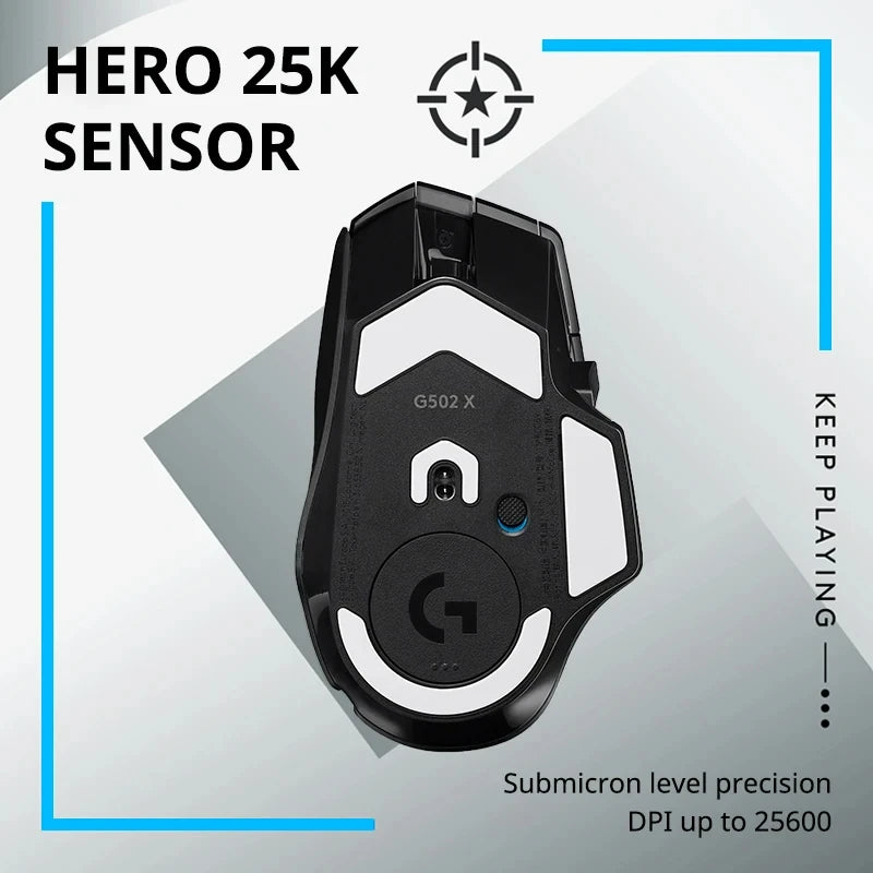 Logitech G502 X LIGHTSPEED Wireless Gaming Mouse – HERO Sensor, Hybrid Switches & Long Battery Life