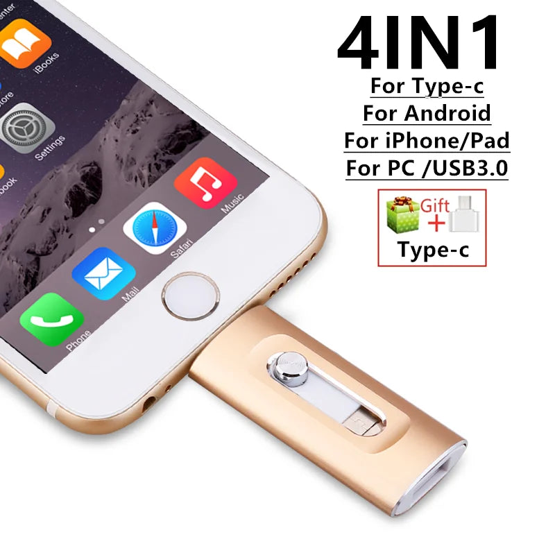 MF23D 3-in-1 USB 3.0 Flash Drive for iPhone, Android & Type-C