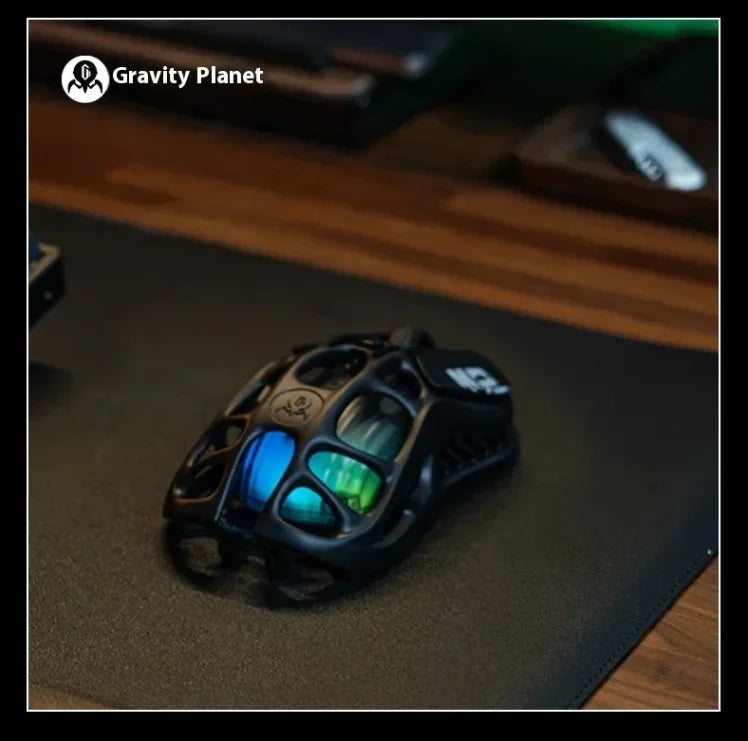 GravaStar M1/M2 Wireless Gaming Mouse – PAW3395 Sensor, 4K Polling, 26000 DPI, Magnesium Alloy Ultra-Light RGB Mouse
