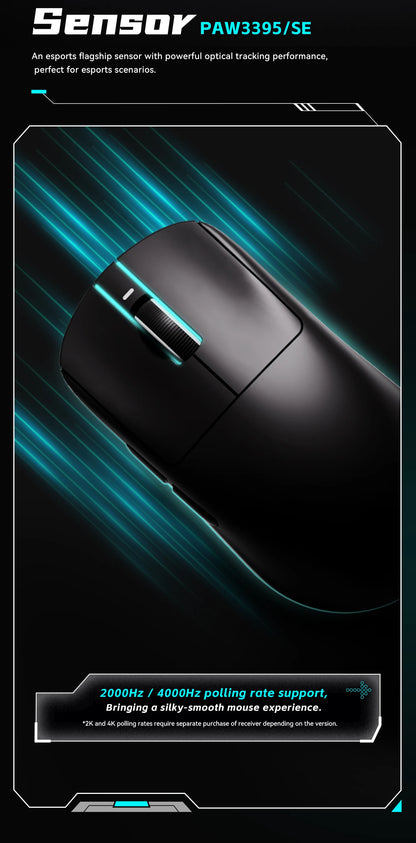 ATK VXE Dragonfly R1 Mouse of The Game E-Sports Long Battery Life Paw3395 Lightweight Ergonomic Three-Mode Bluetooth Mouse