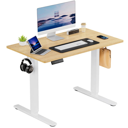 JHK Electric Standing Desk 40x24 Inch – Height Adjustable Sit-Stand Computer Desk, Ergonomic Workstation for smart Office