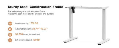 JHK Electric Standing Desk 40x24 Inch – Height Adjustable Sit-Stand Computer Desk, Ergonomic Workstation for smart Office