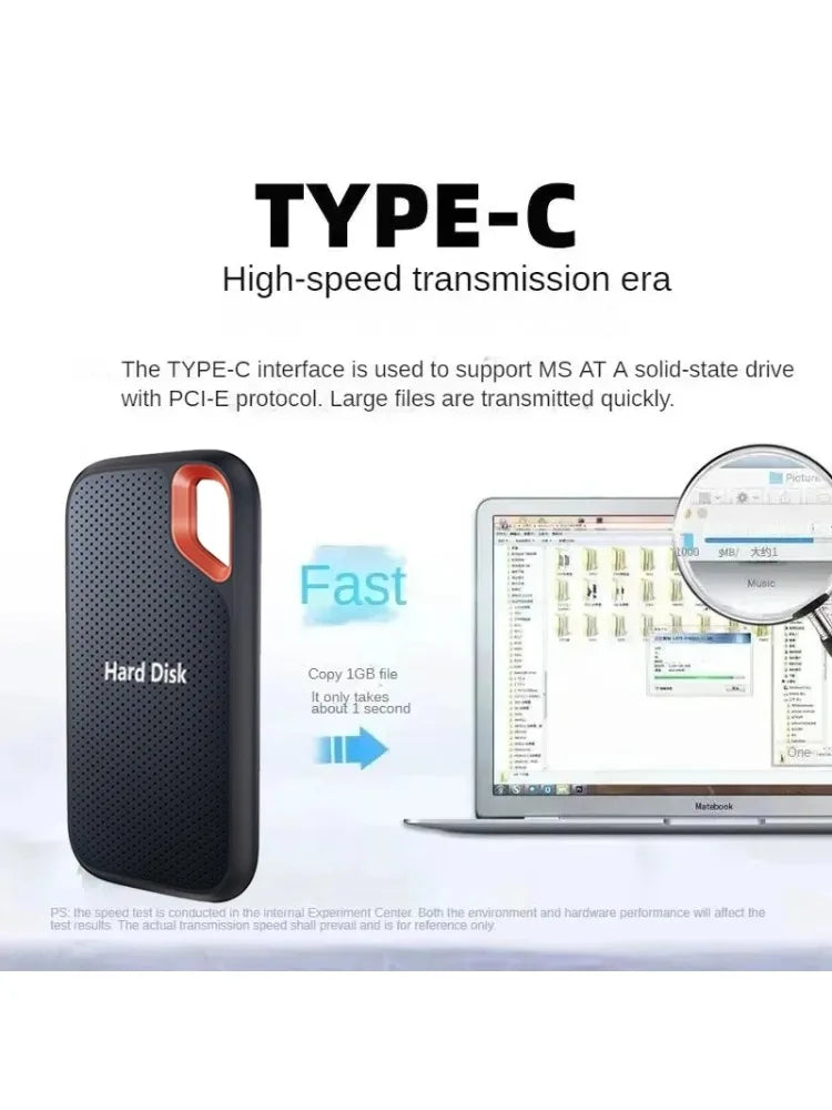 Portable External SSD 2TB / 4TB High-Speed Storage – Waterproof, Fast Data Transfer for Laptop & Mobile Devices