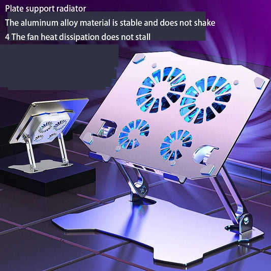 X16 Foldable Cooling Stand with 4 Fans – Aluminum Adjustable Bracket ❄️