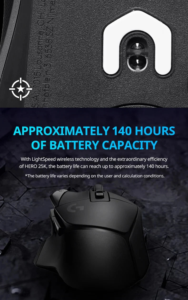 Logitech G502 X LIGHTSPEED Wireless Gaming Mouse – HERO Sensor, Hybrid Switches & Long Battery Life