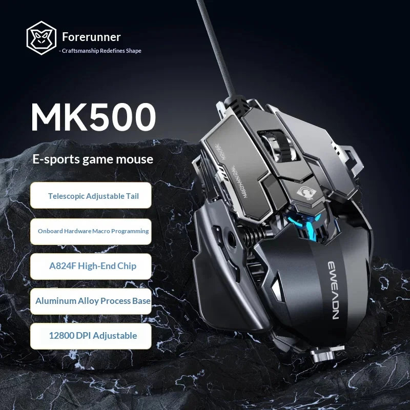 The Forward G5 Gaming Mouse – Triple Mode Wired/Wireless, Mechanical Macro Buttons, Metal Weight Reduction, Silent Click E-Sports Mouse