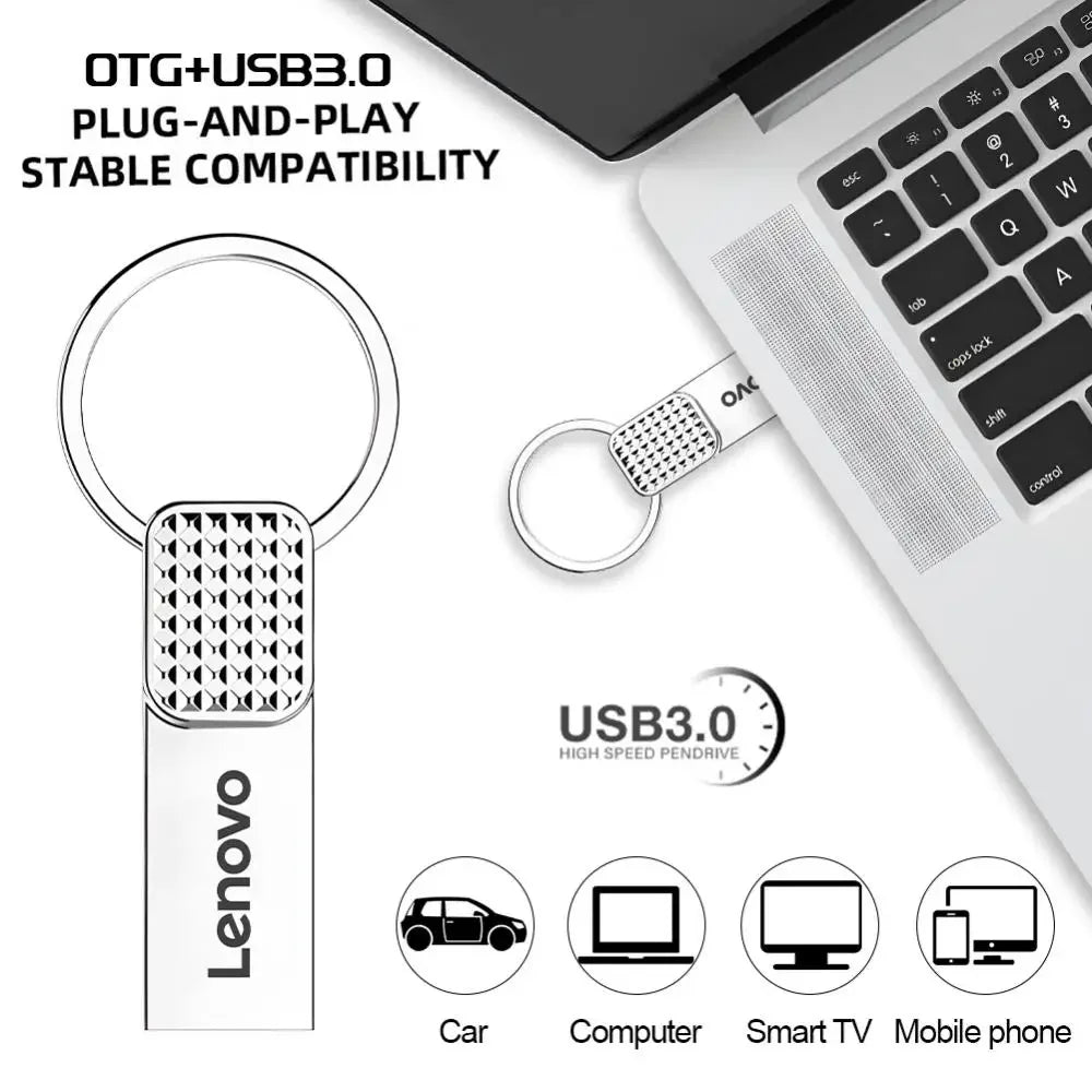 Lenovo 2TB USB 3.0 Flash Drive  | Metal, High-Speed, Real Capacity Storage