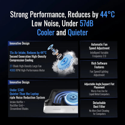 ❄️ Flydigi BS2 Pro Laptop Cooler | Overclocking Air Pressure Cooling | Dual Noise Reduction | Smart Variable Speed 💨