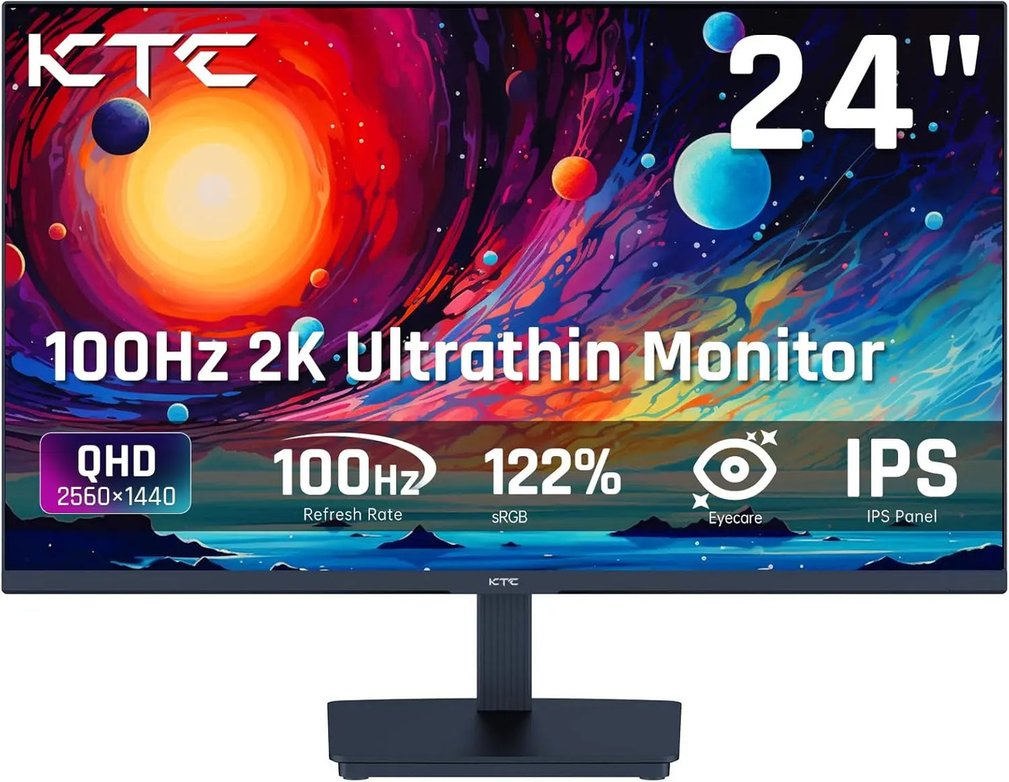 24 Inch 2K IPS Monitor | 100Hz, Anti-Blue Light, Gaming Ready