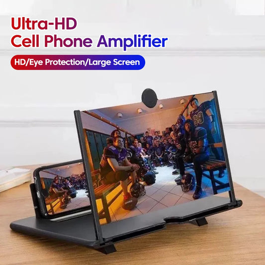 12/10-Inch Mobile Phone Screen Amplifier – HD Portable Video Magnifier Stand & Phone Holder