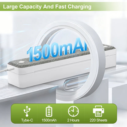 LT-P10 A4 Portable Thermal Printer – Bluetooth Inkless Business Travel Printer with Rechargeable Battery