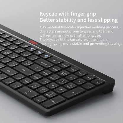 Lenovo Dual-Mode Wireless Rechargeable Keyboard – Bluetooth & 2.4GHz Multi-Device Office Keyboard with Long Battery Life for Business & Home