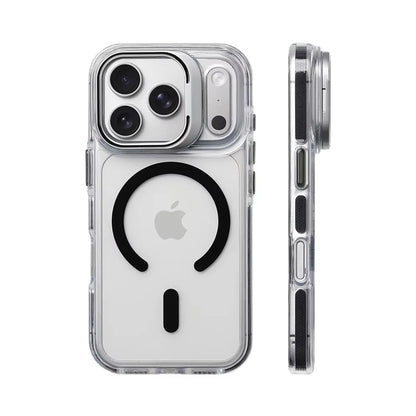 Luxury Magnetic Shockproof Clear Case for iPhone 17/16/15/14/13/12 Pro Max Plus – MagSafe Compatible with Lens Protection & Kickstand