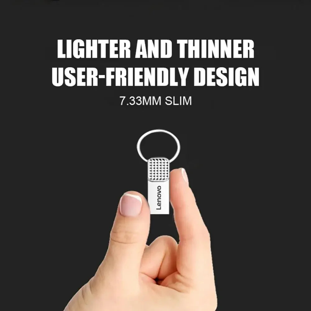 Lenovo 2TB USB 3.0 Flash Drive  | Metal, High-Speed, Real Capacity Storage