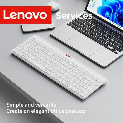 Lenovo Dual-Mode Wireless Rechargeable Keyboard – Bluetooth & 2.4GHz Multi-Device Office Keyboard with Long Battery Life for Business & Home
