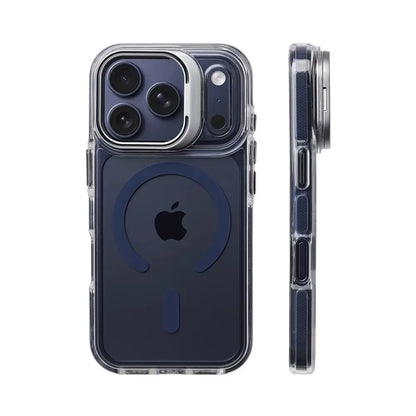 Luxury Magnetic Shockproof Clear Case for iPhone 17/16/15/14/13/12 Pro Max Plus – MagSafe Compatible with Lens Protection & Kickstand