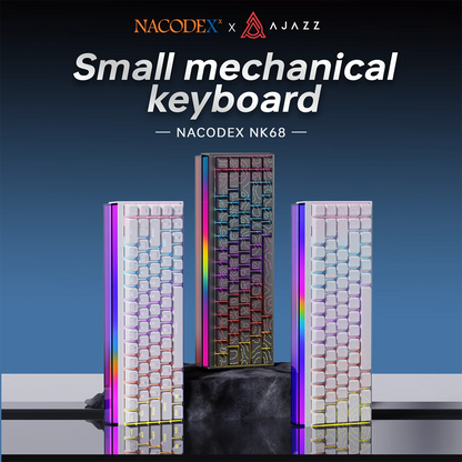 Compact 68-Key Gaming Keyboard | Red Switch | Side-Printed Keycaps | RGB Backlit | Wired