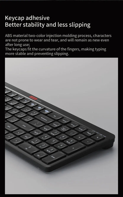 Lenovo Dual-Mode Wireless Rechargeable Keyboard – Bluetooth & 2.4GHz Multi-Device Office Keyboard with Long Battery Life for Business & Home