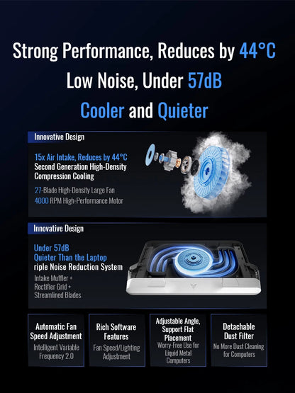 ❄️ Flydigi BS2 Pro Laptop Cooler | Overclocking Air Pressure Cooling | Dual Noise Reduction | Smart Variable Speed 💨