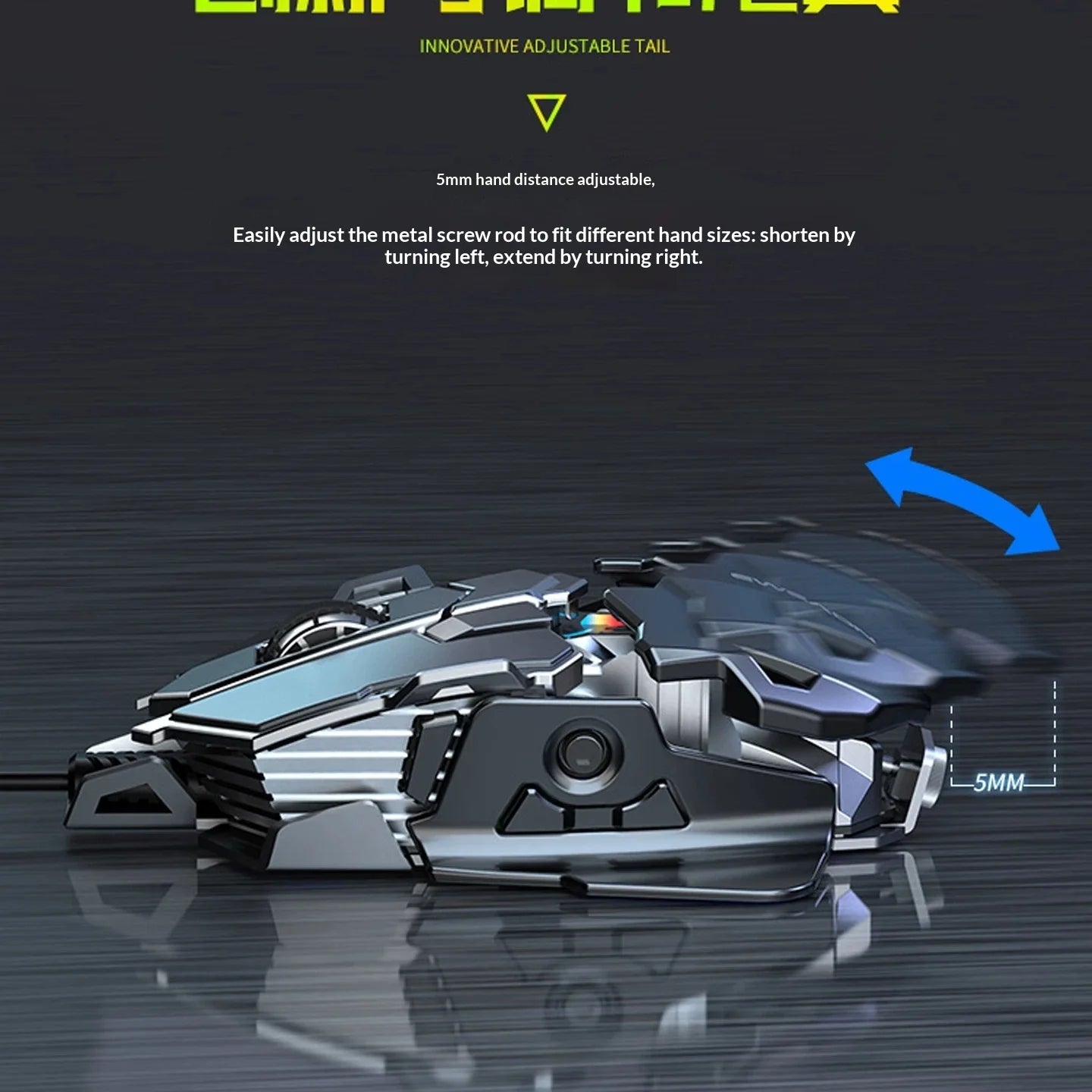 The Forward G5 Gaming Mouse – Triple Mode Wired/Wireless, Mechanical Macro Buttons, Metal Weight Reduction, Silent Click E-Sports Mouse