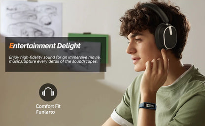 Wireless ANC Over-Ear Bluetooth Headphones – Active Noise Cancelling, Hi-Res Audio, Deep Bass & 50H Playtime