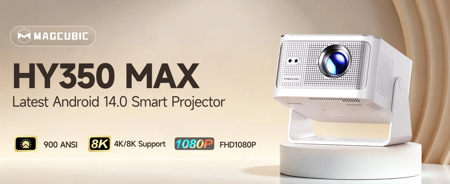 📽️ Magcubic HY300 Pro Smart Projector | 8K Support, WiFi 6, Android 14, 290 ANSI Portable Home Cinema 🎬