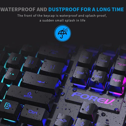 104-Key RGB Wired Gaming Keyboard – Mechanical Feel Colorful Backlit Keyboard for Windows PC & Laptop