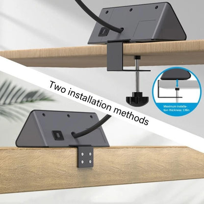 abletop Surge Protector with USB-C & 3 AC Outlets – Desk Edge Mount Power Strip for smart Office