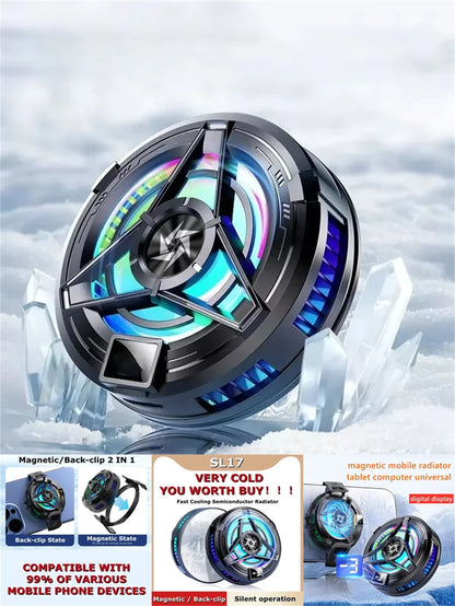 SL17 Magnetic Phone Cooler – 2-in-1 Semiconductor Gaming Cooling Fan for iPhone & Android